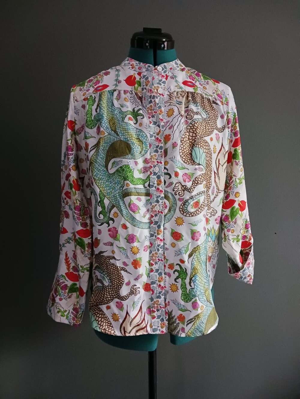 La Prestic Ouiston 35 Rue De Verneui Paris Silk Blouse Size 0